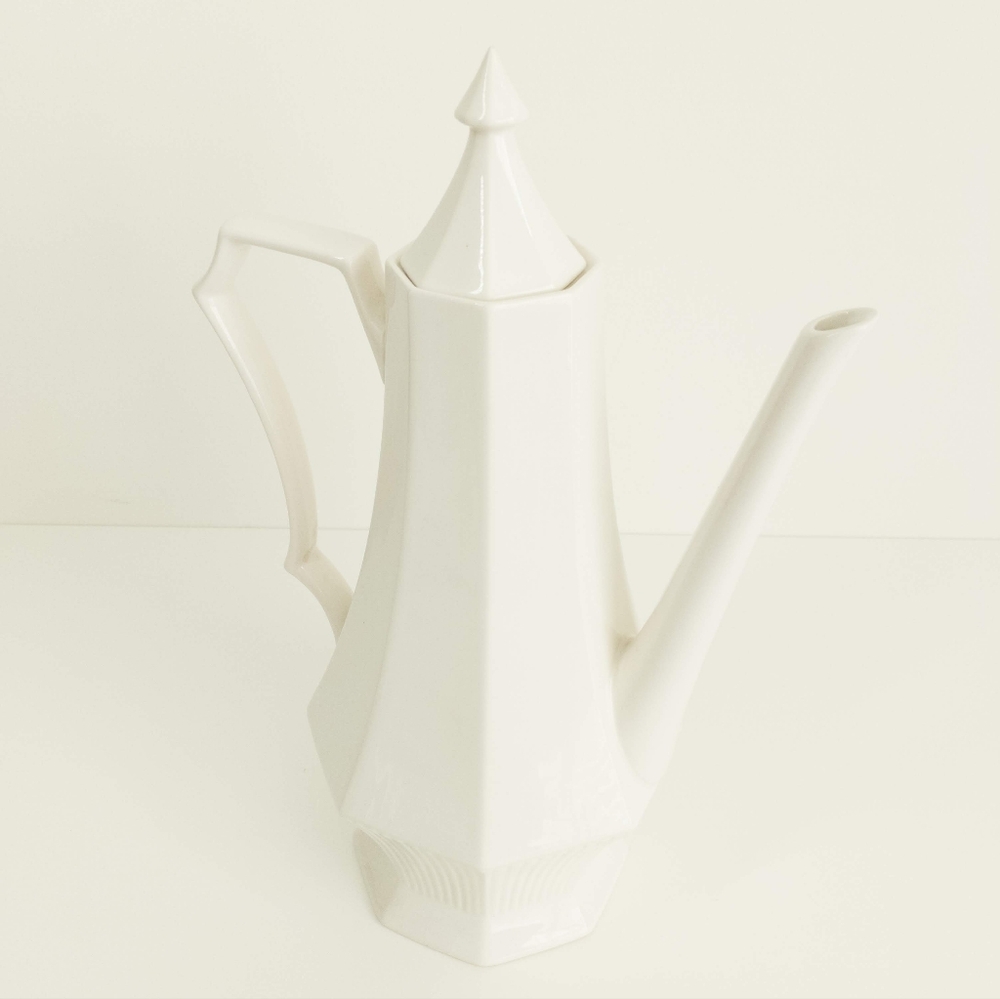 Vintage Tall, Mid-Century Modern Teapot